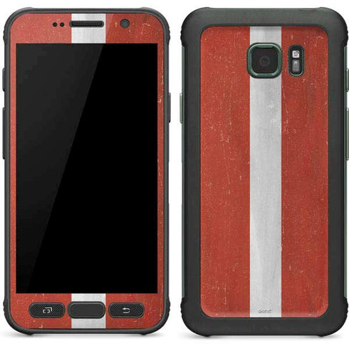 Latvia Flag Distressed Galaxy S7 Active Skin